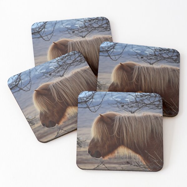 Item preview, Icelandic horse in the forest designed and sold by elisainiceland.