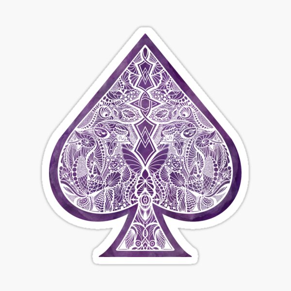 Ace Zentangle Icon Sticker