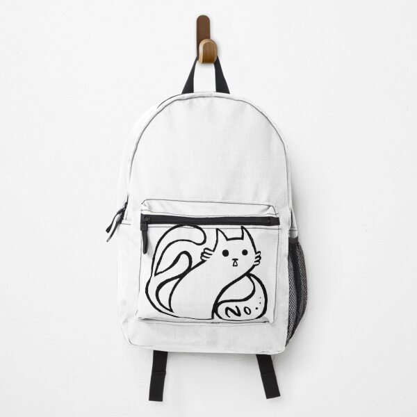 Item preview, Spooky white cat two tails saying no white and black designed and sold by mooniya-stories.