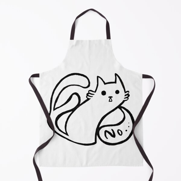 Item preview, Spooky white cat two tails saying no white and black designed and sold by mooniya-stories.