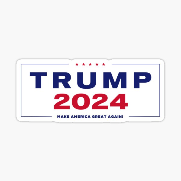 TRUMP for President 2024 MAGA Trump Stickers 5 Pack 9x3 D& BLUE 