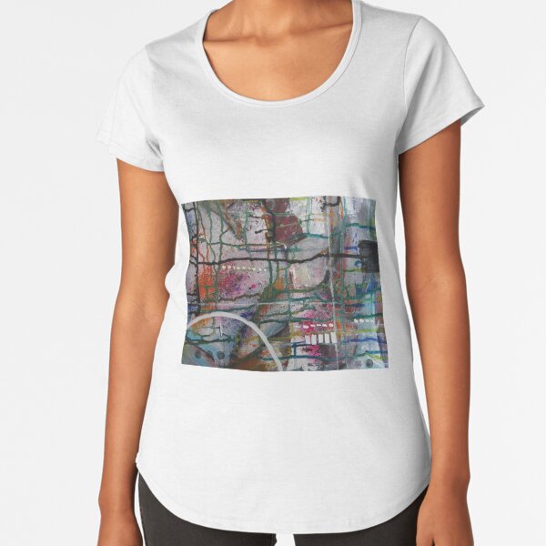 Mixed Media Abstract Designs  Premium Scoop T-Shirt