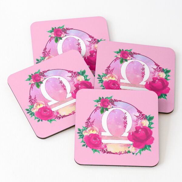Item preview, Libra Zodiac Horoscope Pink Floral Monogram designed and sold by Bumblefuzzies.
