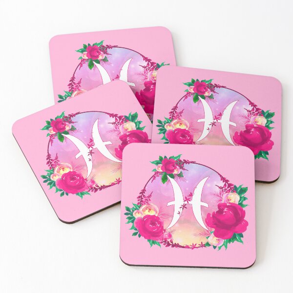 Item preview, Pisces Zodiac Horoscope Pink Floral Monogram designed and sold by Bumblefuzzies.