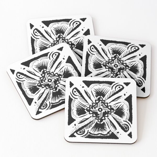 Item preview, Black and White Tribal Flower Mandala Textured designed and sold by Callmejohn.