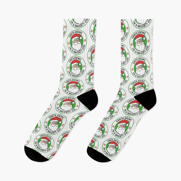 Item preview, SANTA KNOWS... I'M A NAUGHTY GIRL | Father Christmas Design designed and sold by Rodney's Marketplace.