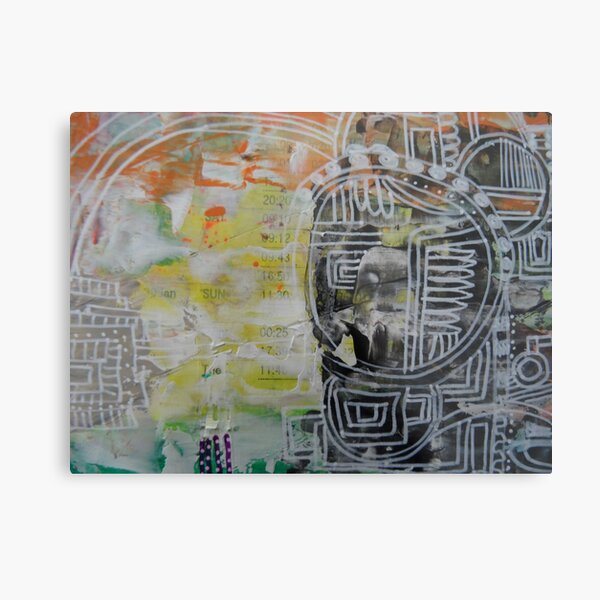 Mixed Media Abstract Designs 2 Metal Print