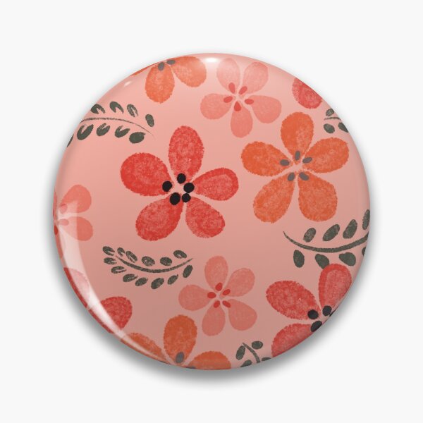 Item preview, ROUND FLORAL - ORANGE designed and sold by PrachiManerikar.