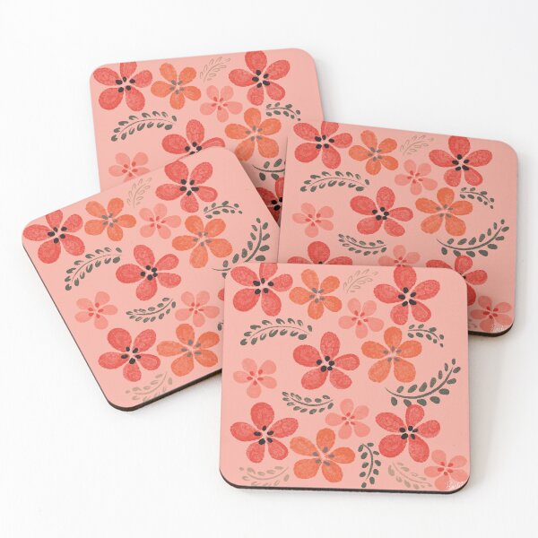 Item preview, ROUND FLORAL - ORANGE designed and sold by PrachiManerikar.