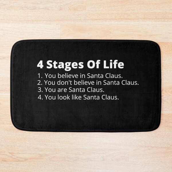 Item preview, 4 Stages of Life Santa Claus List Funny Holidays Joke designed and sold by chris-ellis-art.