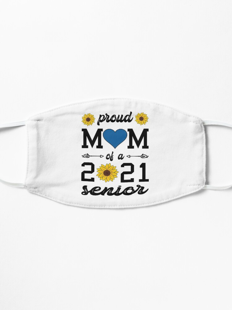 Alternate view of 2021 Senior Mom Sunflower Proud Mom Mama Graduation Class of 2021 Gift Mask