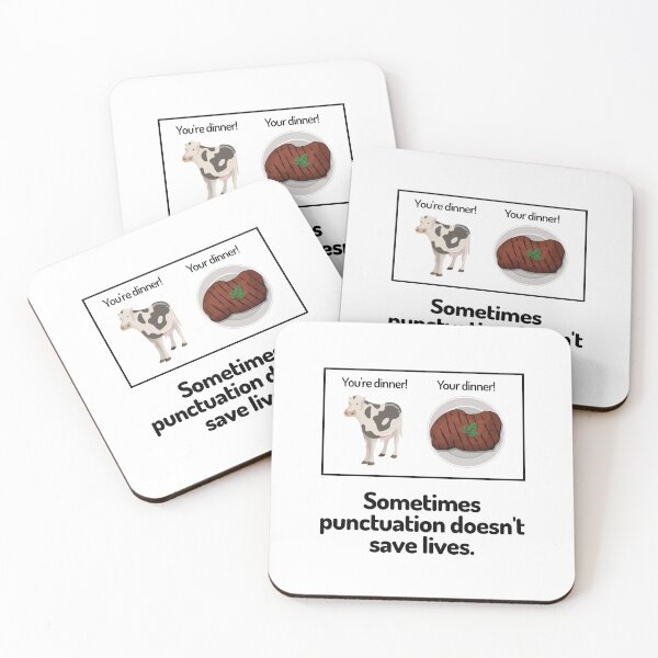 Item preview, Sometimes Punctuation Doesn't Save Lives - Black Text designed and sold by charqui.