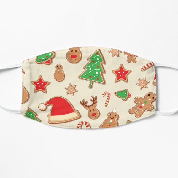 Christmas Is Here. Flat Mask