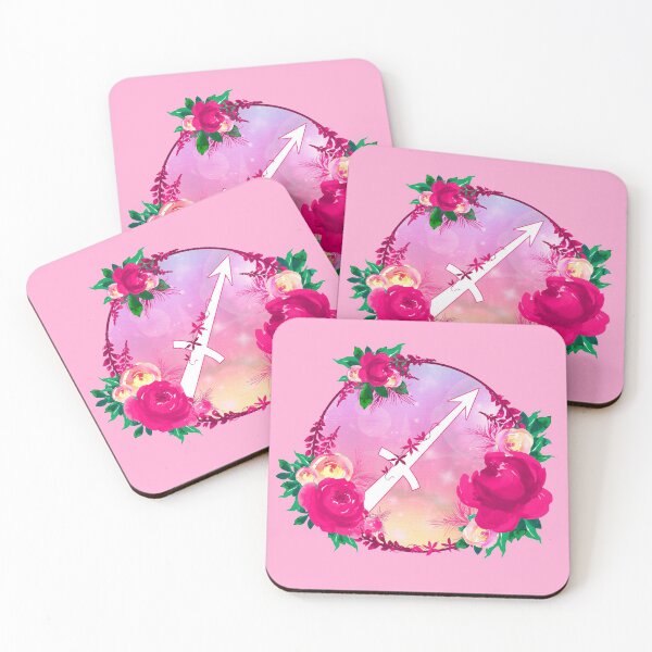 Item preview, Sagittarius Zodiac Horoscope Pink Floral Monogram designed and sold by Bumblefuzzies.