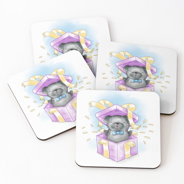 Item preview, Black Pug Present Surprise designed and sold by Kimble & Co.