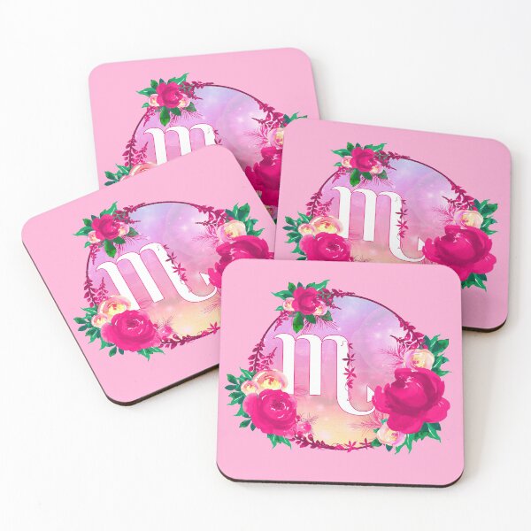 Item preview, Scorpio Zodiac Horoscope Pink Floral Monogram designed and sold by Bumblefuzzies.