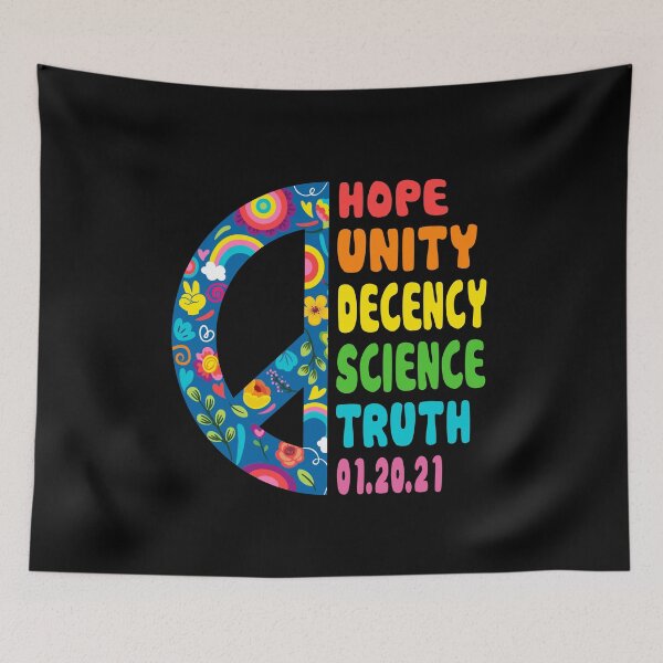 Item preview, HOPE UNITY DECENCY SCIENCE TRUTH BIDEN HARRIS  designed and sold by MagicBoutique.