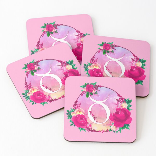Item preview, Taurus Zodiac Horoscope Pink Floral Monogram designed and sold by Bumblefuzzies.