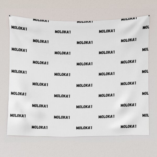 Item preview, molokaʻi island sticker hawaii black and white designed and sold by maplunk.