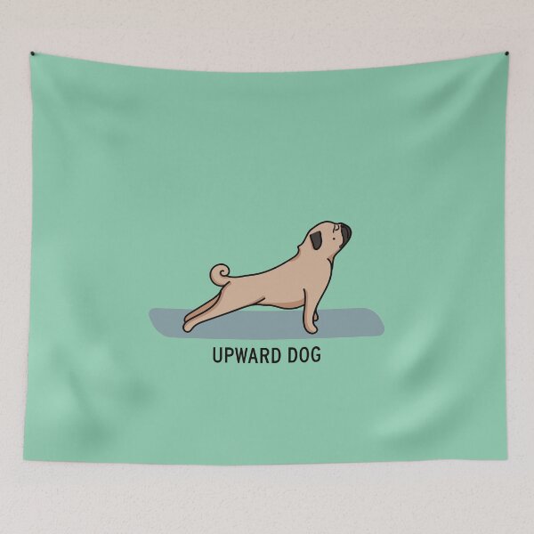Item preview, A Pugs Guide to Yoga - Upward Dog designed and sold by FabiolaSantos.