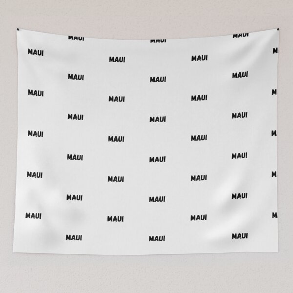 Item preview, maui island sticker hawaii black and white designed and sold by maplunk.