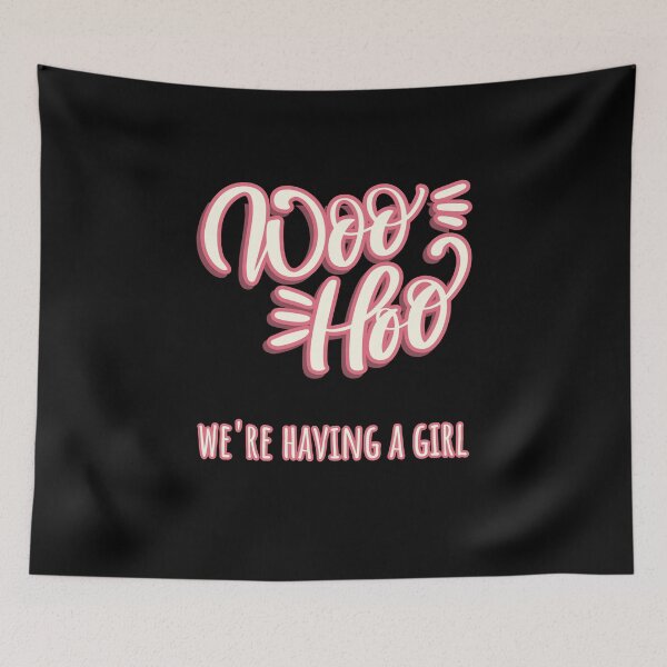 Item preview, Gender Reveal, Woo Hoo We're Having a Girl! designed and sold by sableandshadow.