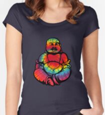Tie-Dye Buddha 2 Women's Fitted Scoop T-Shirt