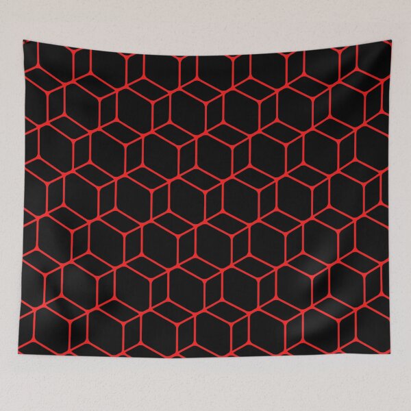 Item preview, Red Hexagon Pattern designed and sold by KammilDesigns.