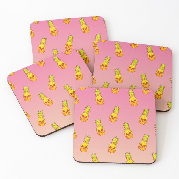 Item preview, Pink Pineapple Skull Pattern designed and sold by BoneArtPetite.
