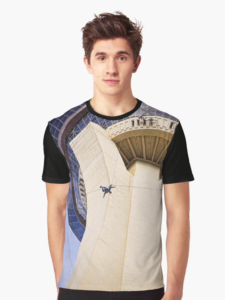 Thumbnail 1 of 5, Graphic T-Shirt, Stratosphere Tower Jumper Las Vegas designed and sold by travelways.