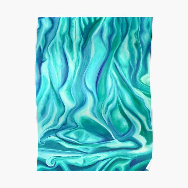 "Light Green Teal Abstract" Poster for Sale by LucindaSaint Redbubble