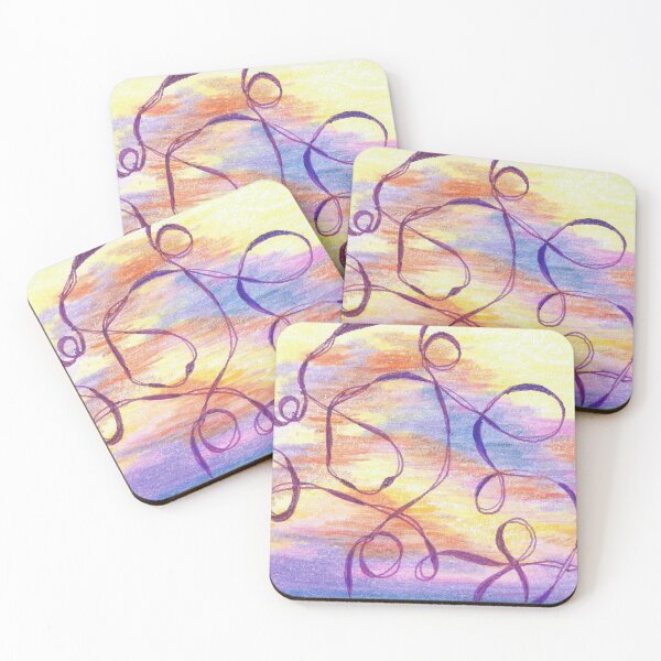 Item preview, Ribbon Doodle With Sunrise Background designed and sold by spookyskratchy.