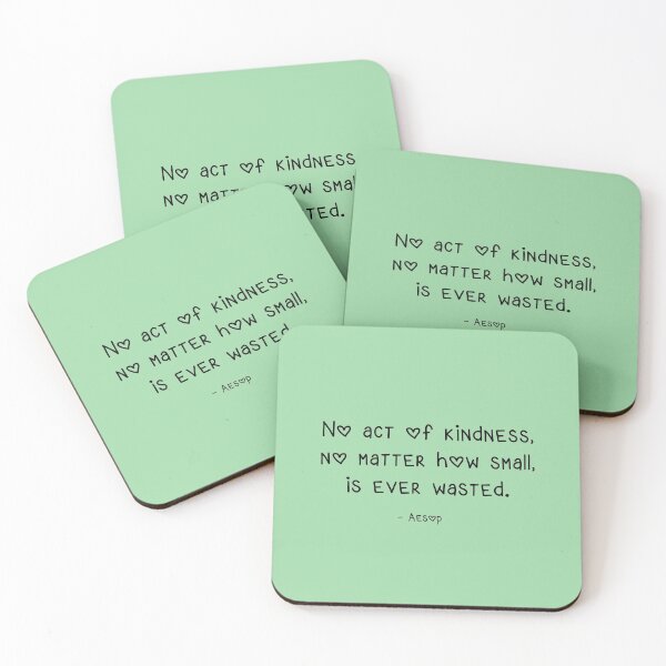 Item preview, Kindness Quote with Hearts on Pantone Green Ash designed and sold by Whoopsidoodle.