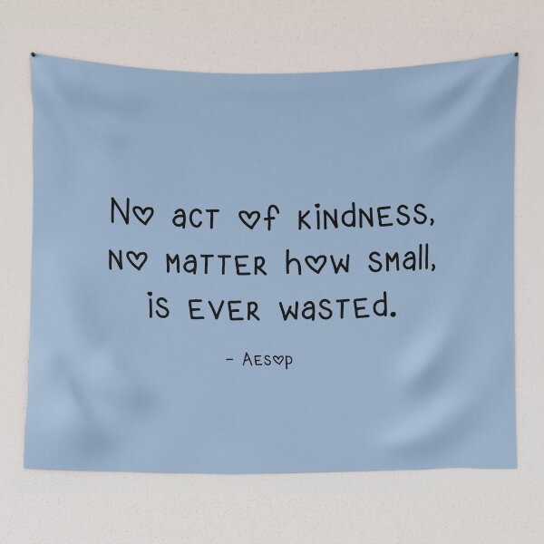 Item preview, Kindness Quote on Pantone Cerulean Blue designed and sold by Whoopsidoodle.