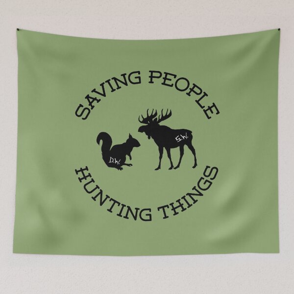 Item preview, saving people, hunting things - black designed and sold by lexicolor.