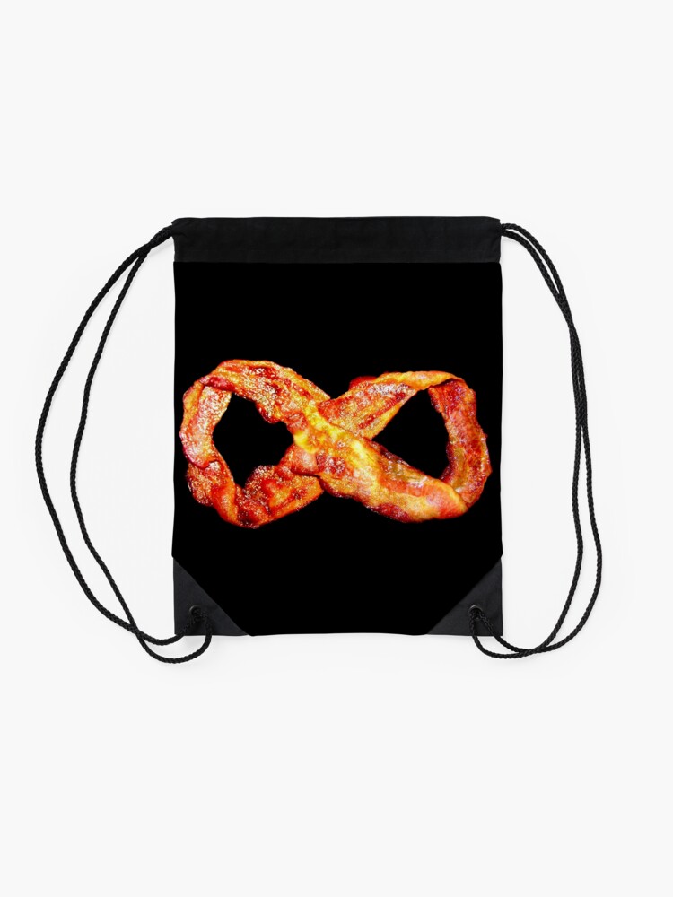 Bacon Infinite Bacon Drawstring Bag By Bamabruce69 Redbubble - roblox bacon hair avatar mask by donuttheneko redbubble