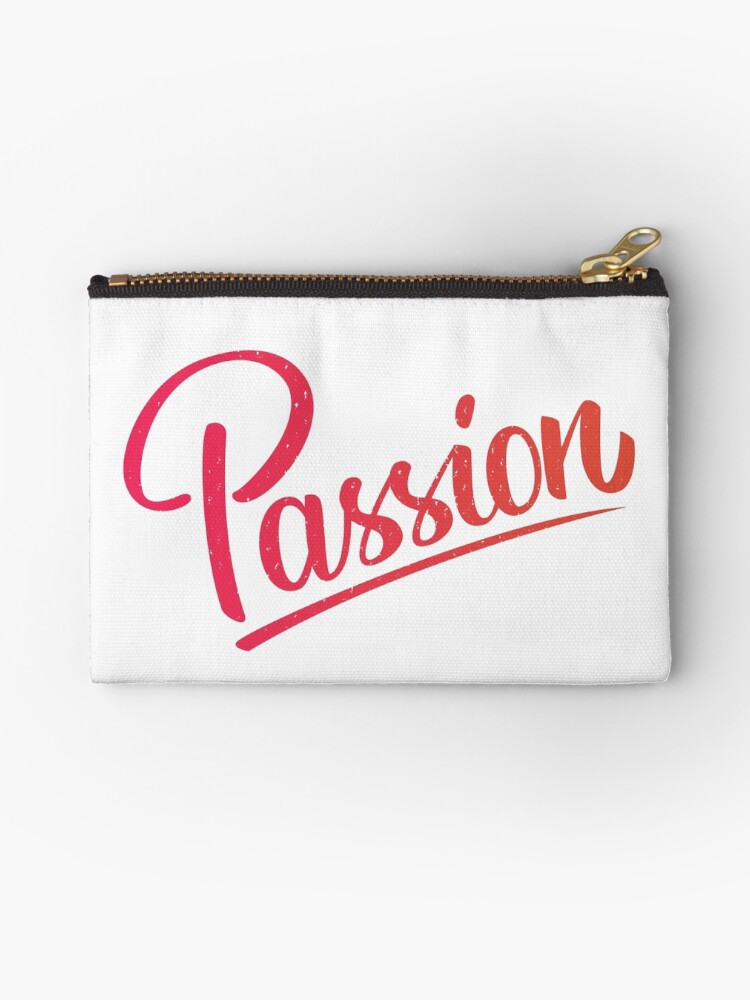 Thumbnail 1 of 4, Zipper Pouch, Passion Brush Lettering designed and sold by vitoriamade.