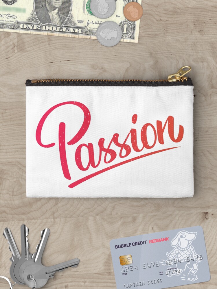 Thumbnail 3 of 4, Zipper Pouch, Passion Brush Lettering designed and sold by vitoriamade.
