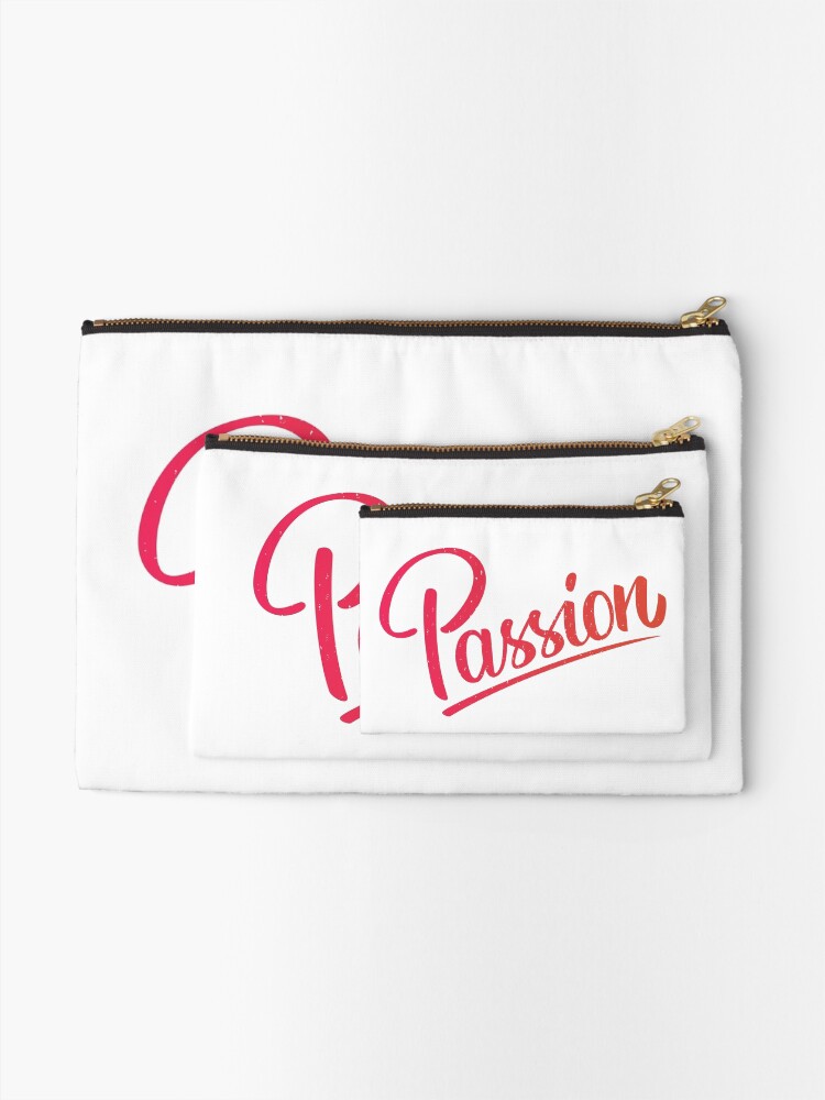 Thumbnail 2 of 4, Zipper Pouch, Passion Brush Lettering designed and sold by vitoriamade.
