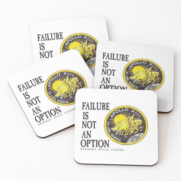 Apollo 11 - Failure is not an option Coasters (Set of 4)