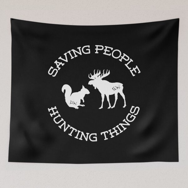 Item preview, saving people, hunting things - white designed and sold by lexicolor.