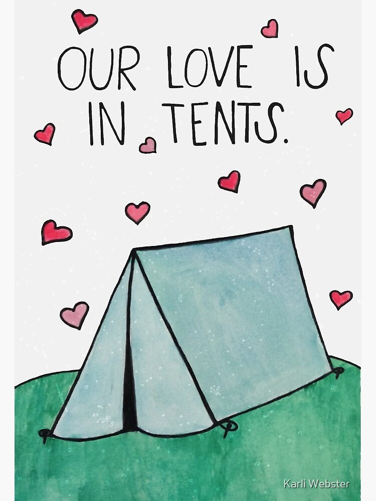 Thumbnail 2 of 2, Greeting Card, Our Love is Intense (In tents) designed and sold by karliwebster.