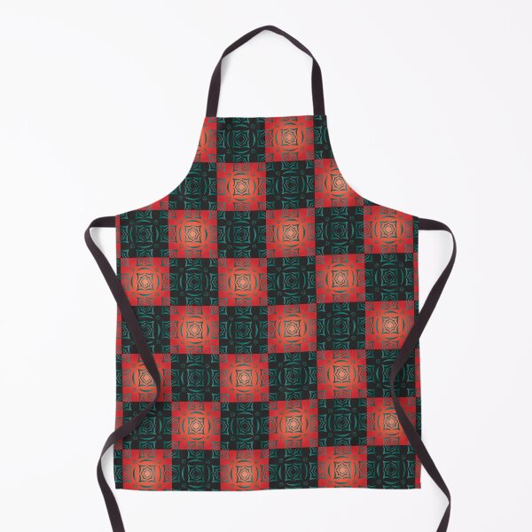 Item preview, abstract decorative design with black and red squares designed and sold by ErhanArt.