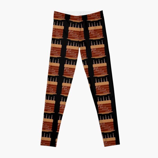FOOD HAS NO MORAL VALUE (cake) Leggings