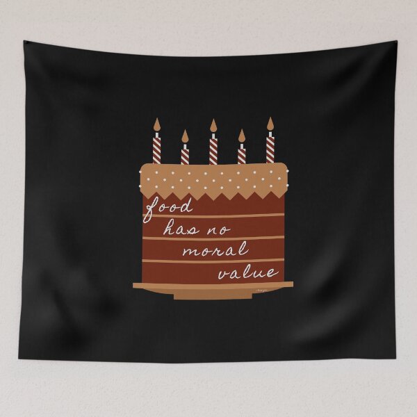 Item preview, FOOD HAS NO MORAL VALUE (cake) designed and sold by thatbookgal.