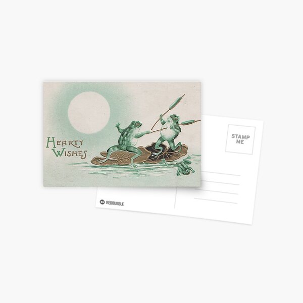 Item preview, Creepy Victorian Christmas Card - Frogs designed and sold by The-Lark-Inn.