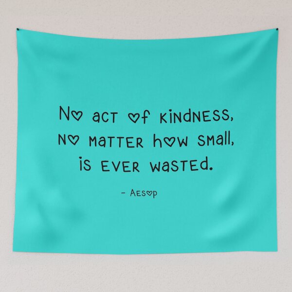 Item preview, Kindness Quote on Aqua Teal designed and sold by Whoopsidoodle.