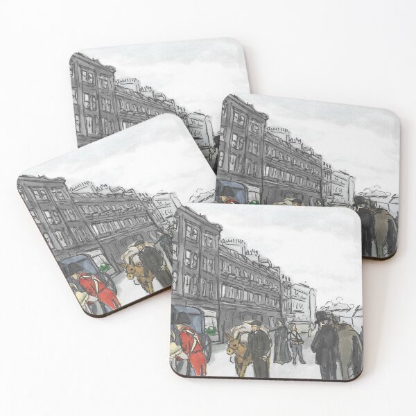 Item preview, Print of a scene in London, England from "The Chronicles of the Deathless Stray" designed and sold by FoxBanditArt.
