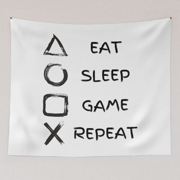 Item preview, Eat Sleep Game Repeat designed and sold by vibrantyy.