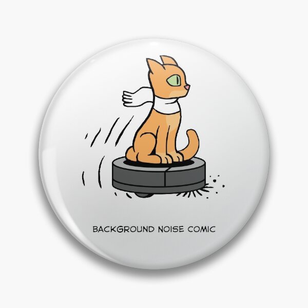 Item preview, Cat on a Robot Vacuum! designed and sold by Background Noise Comic.